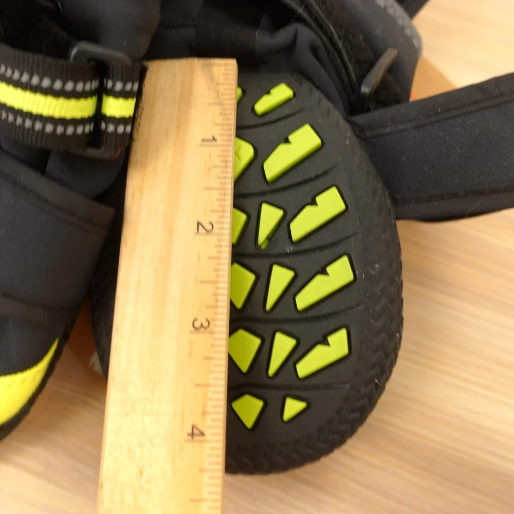 Arcadia Trail Dog Boots XXL Black Yellow All Terrain Reflective Outdoor Booties
